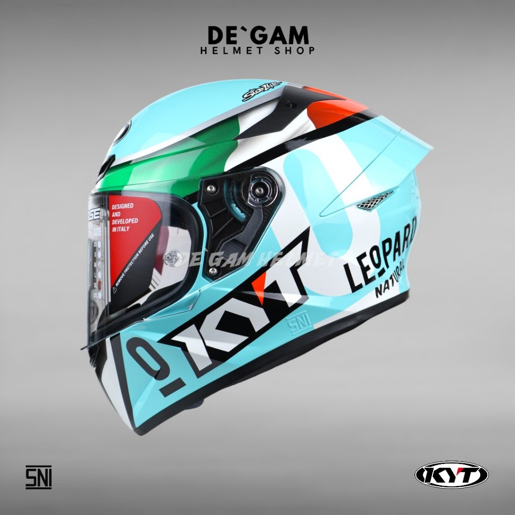 KYT TT-Course Motif - Leopard Tricolore Replica - Helm Fullface