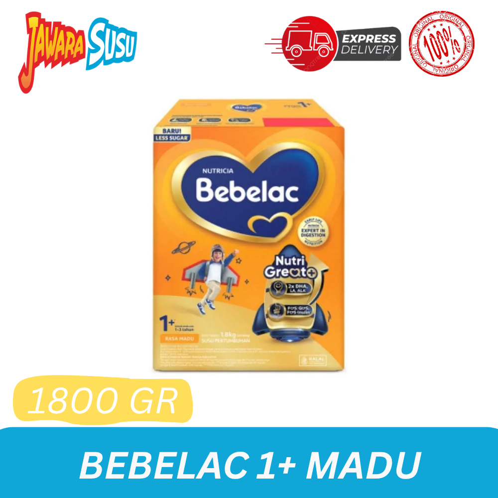 Bebelac 1+ (1-3 Tahun) Madu 1800 gr Susu Pertumbuhan