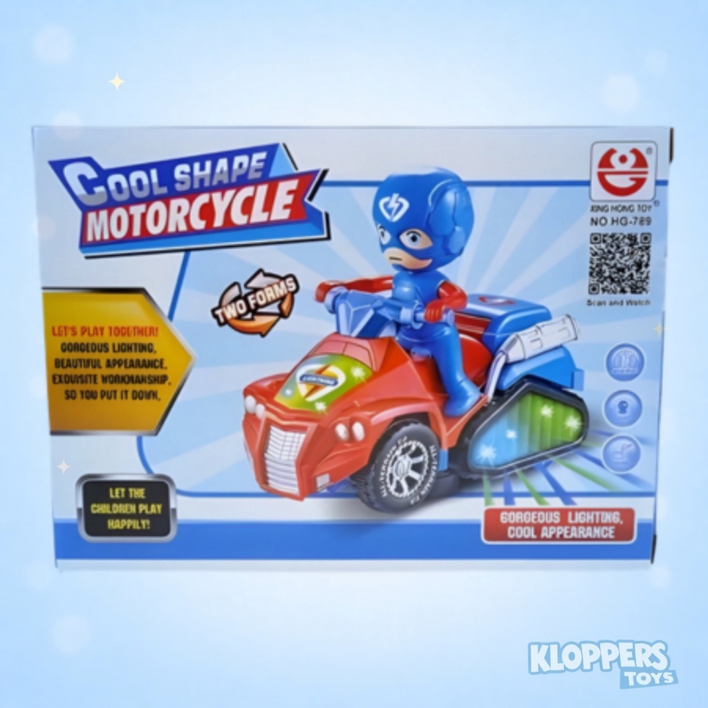 Mainan Motor Shape Motorcycle Biru - Mini Motor Balap Plastik