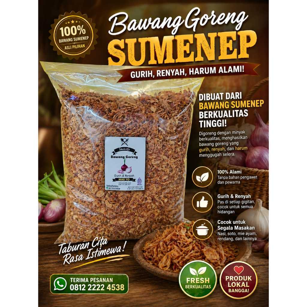 Bawang goreng 1kg Sumenep