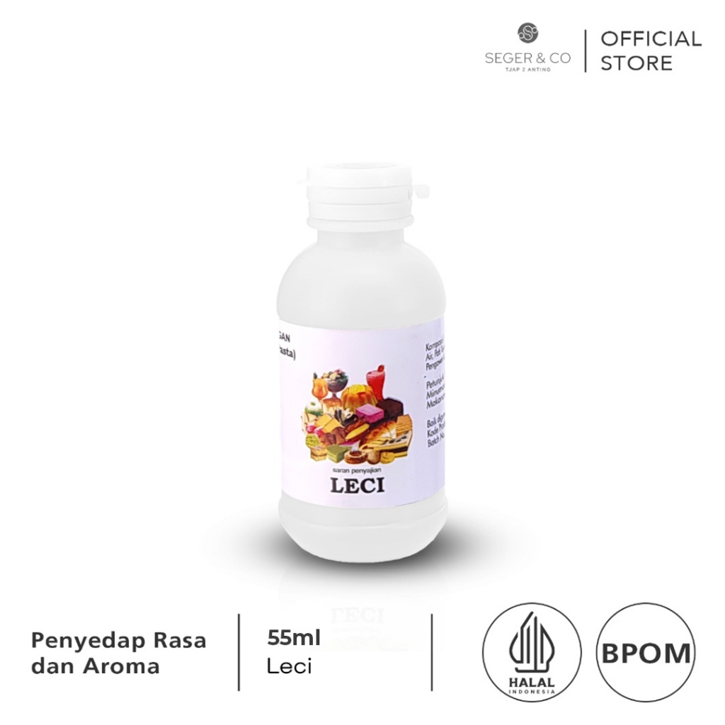 Seger & Co Leci Essence Pasta Perisa Makanan 55ml | Bahan Tambahan Pangan Makanan & Minuman Halal Fo