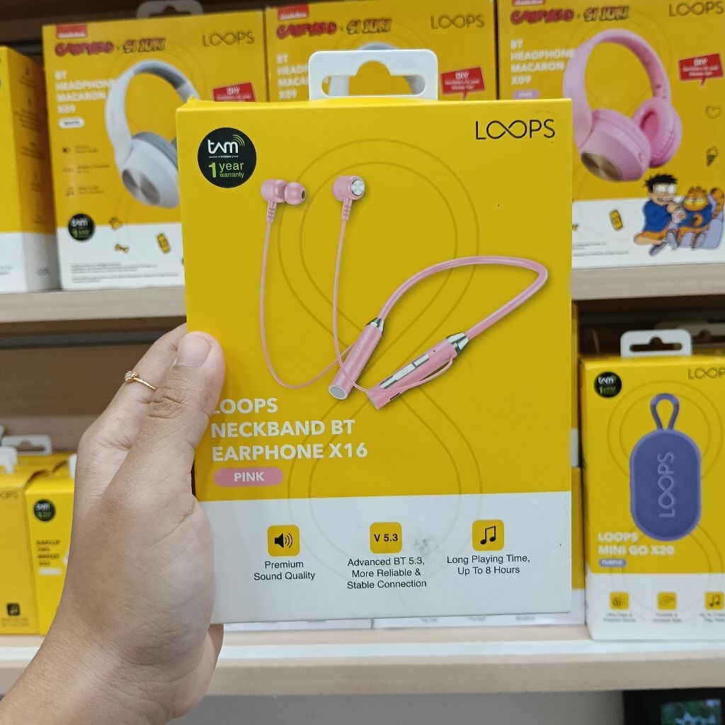 LOOPS NECKBAND BT EARPHONE X16 SECOND BEKAS ORIGINAL