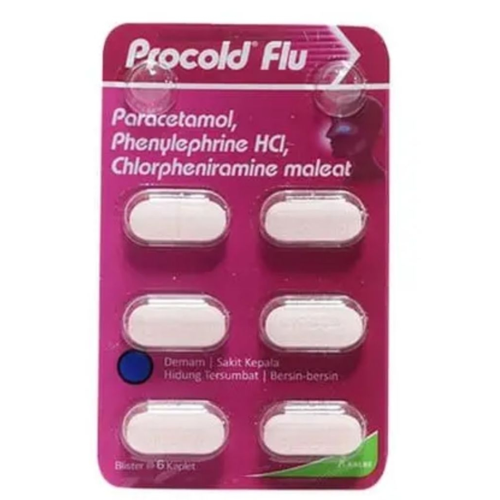 Procold Flu Strip Isi 6 Tablet - Obat Flu Dewasa Dan Anak