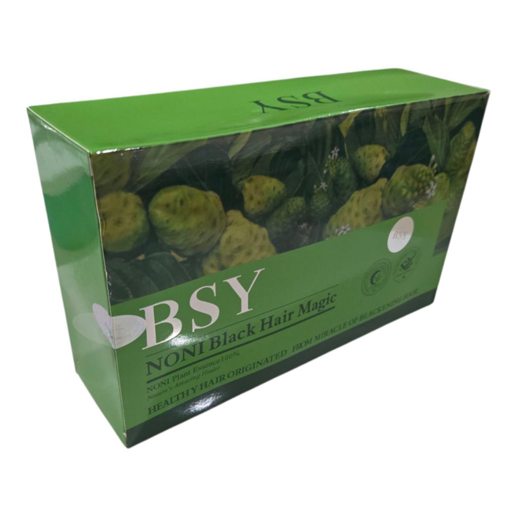 [ 20 SACHET/PERBOX ] BSY NONI Shampo Penghitam Rambut Alami Organik 20ml - BSY NONI Black Hair Magic