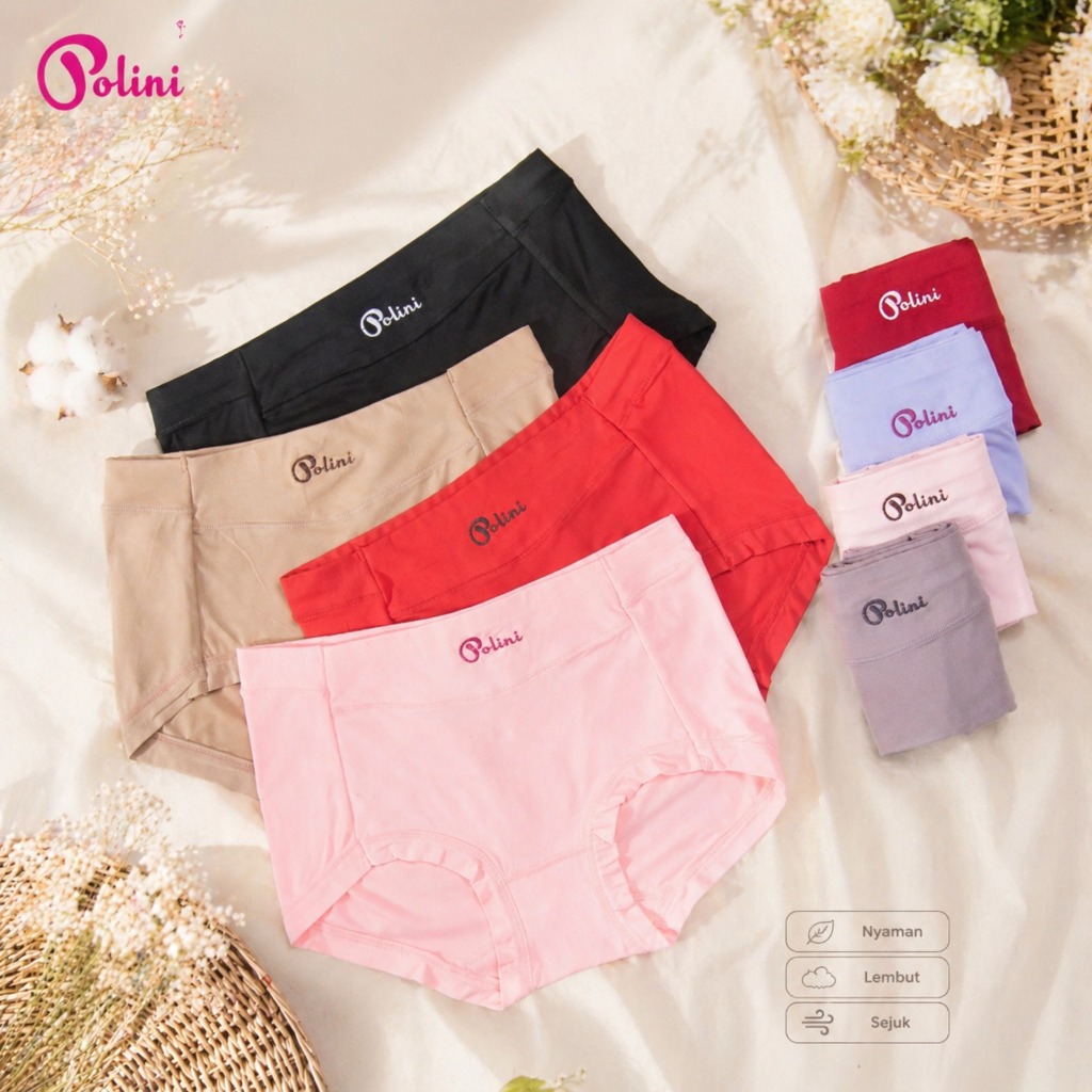 3 & 6 Pcs Celana Dalam Wanita Cd Undies Polos Bahan Premium 1260