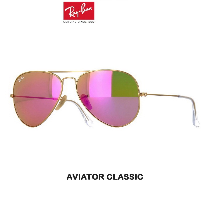 KACAMATA WANITA RAY-BAN AVIATOR RB3025 LENSA PlNK