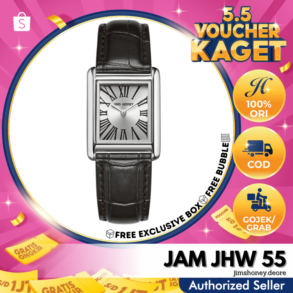 Jims Honey JHW 55 Jam Tangan Analog Quartz Kecil Wanita Cewek Elegan Jimshoney JH Free Exclusive Box
