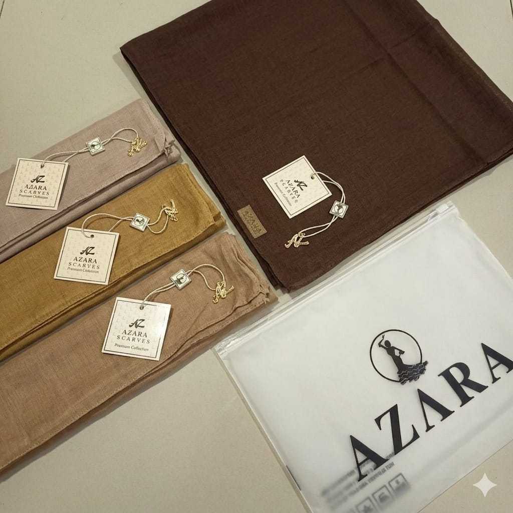 Jilbab Paris AZARA   Hijab Syari Polos Premium  Kerudung Paris Syar'i Jumbo