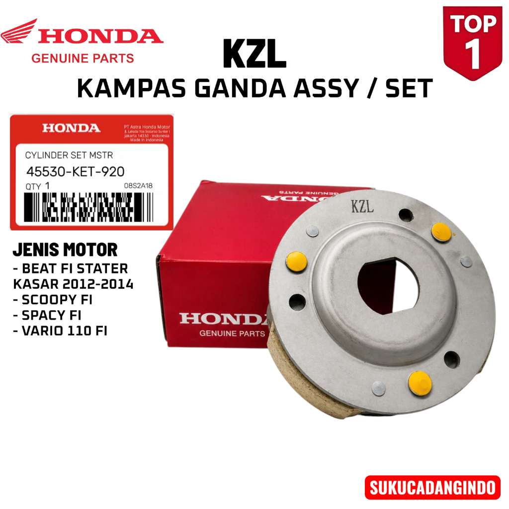 Kampas Ganda Assy / Set Beat Fi Starter Kasar 2012 - 2014 / Scoopy Fi / Vario 110 Fi KZL