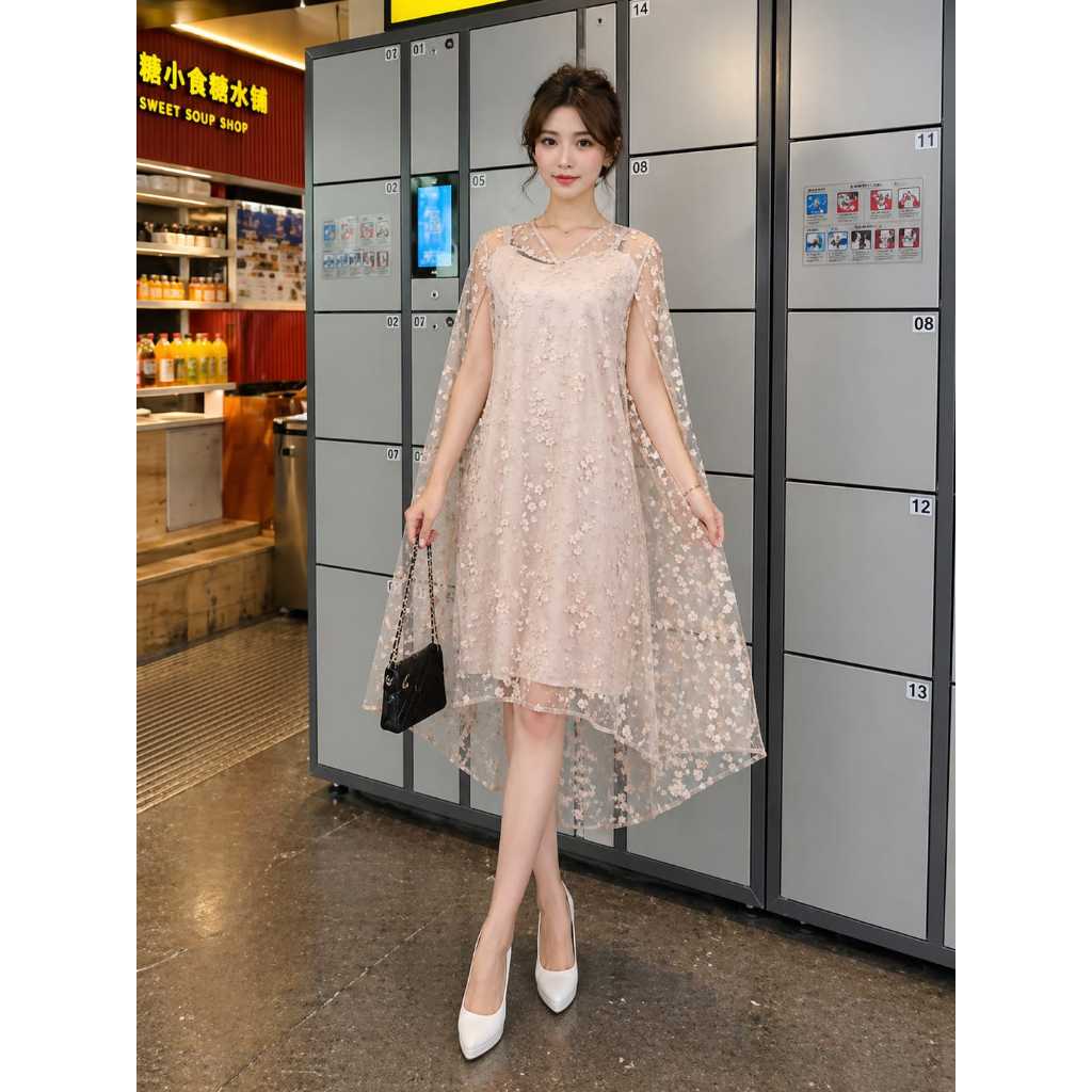 Dress Tile Mutiara | Gaon Pesta Kondangan | Baju Natal | Gaun Nikahan