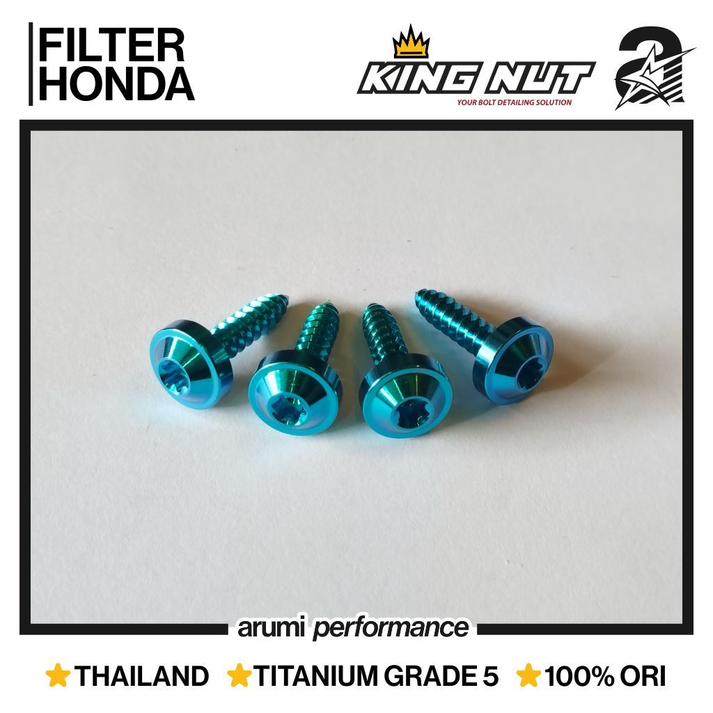 Baut Titanium Filter Honda King Nut Original Thailand