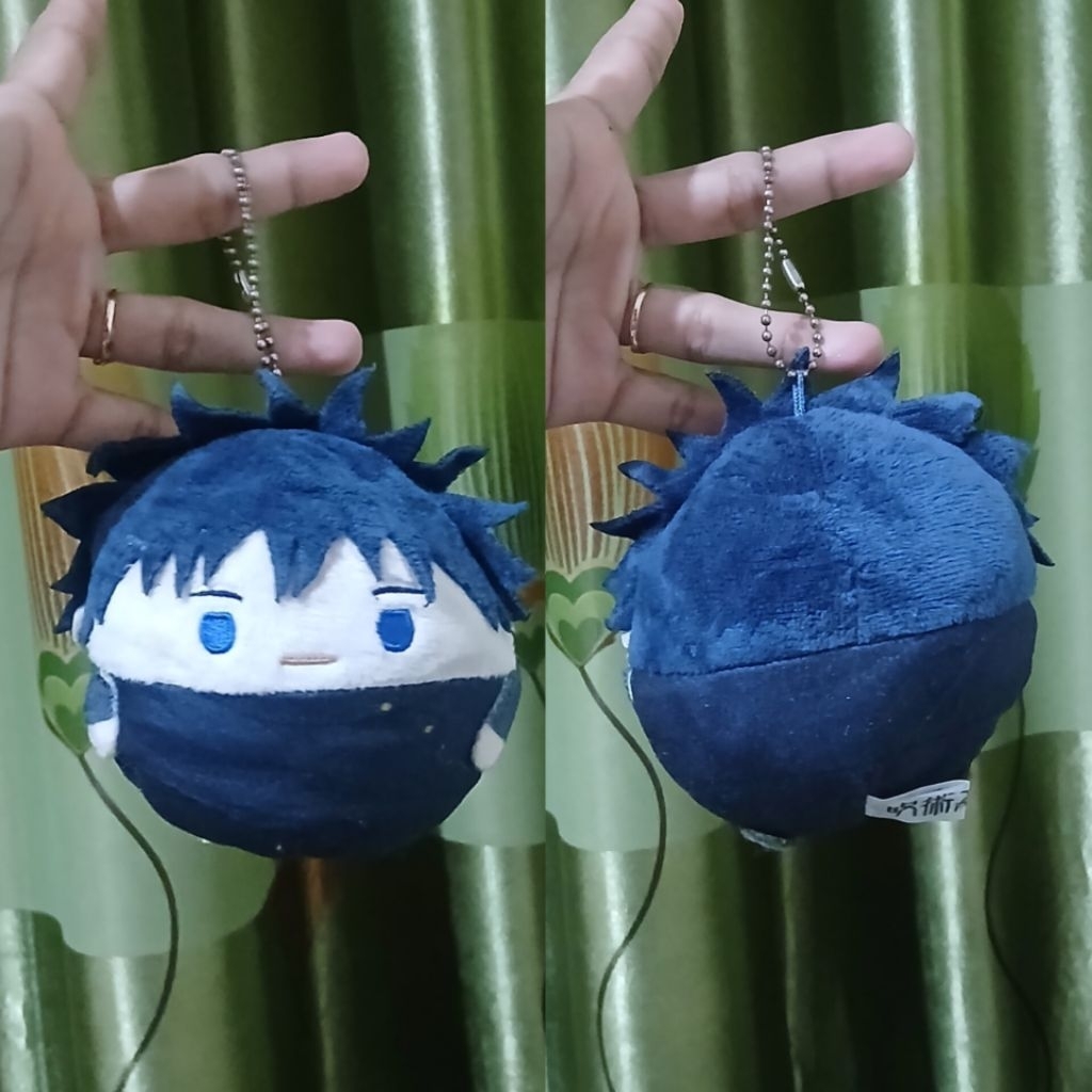Ganci Boneka Jujitsu Kaisen Megumi Fushiguro Fuwakororin Mini Mewah 4" Gantungan Kunci Boneka Mainan