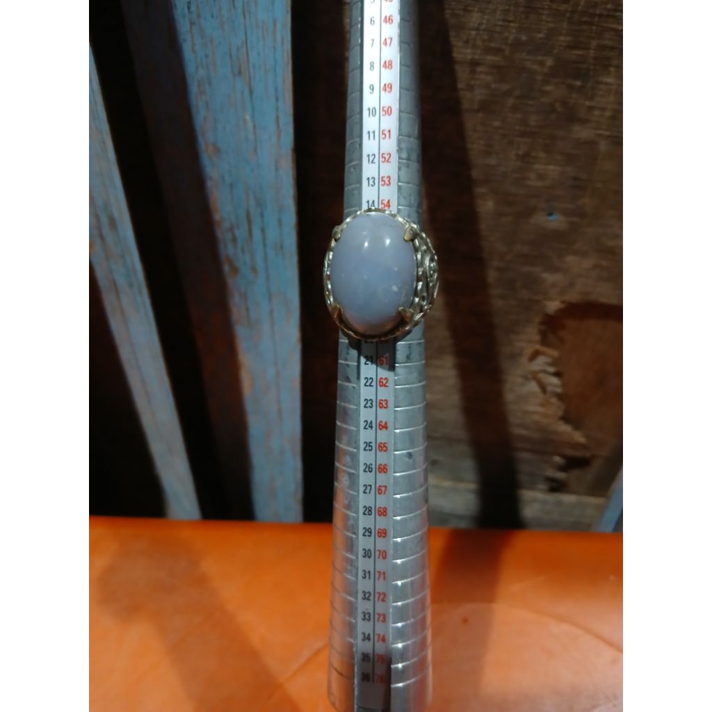 Cincin akik batu abu abu polos uk 8 55rb antik vintage lawas kuno  display dianggap mati