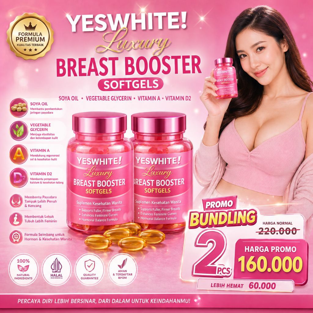 [2 PCS] Yeswhite Supplement Montok Thailand 30 Softgel - Membantu Memperbesar Memperkencang PD