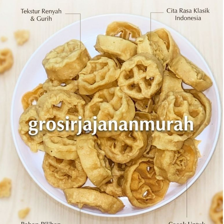 KUE SEROJA MINI KUE KEMBANG WIJEN GOYANG ASIN / MANIS / SNACK SAROJA CEMILAN JADUL / JAJANAN MURAH