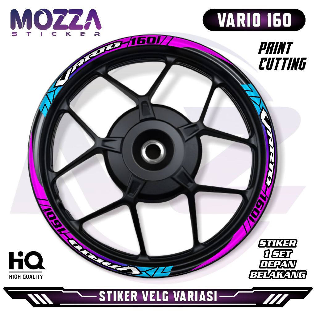 Stiker Velg Vario 160 / Lis Velk Motor / Cutting Stiker Velg / Sticker Velk Vario 160 Variasi Keren 