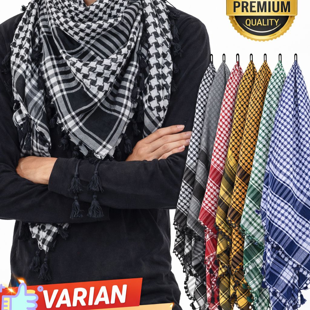 Sorban Shemagh Pria Dewasa Remaja Motif Kotak | Sorban Haji Umroh Stylish