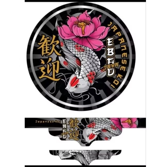 Sticker decal sangkar burung murai Ebod jaya no2 motip koi