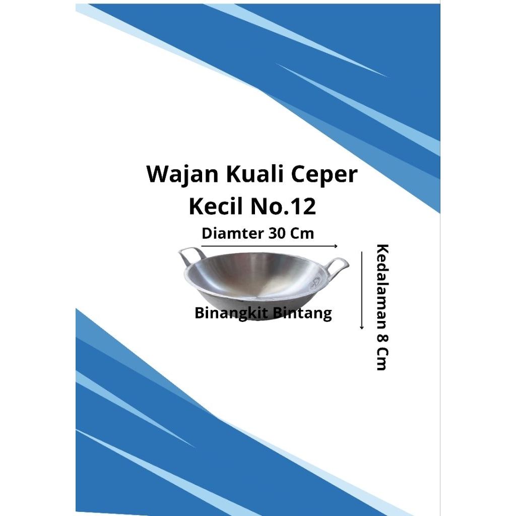 Kuali Wajan Ceper Kecil No.12 Almunium Cor Anti Lengket Super Tebal