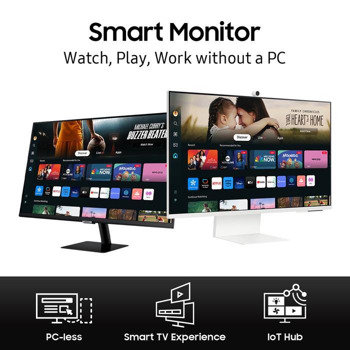 Samsung Smart Monitor 32" M7 M70F 4K Samsung Vision AI - LS32FM701UEXXD