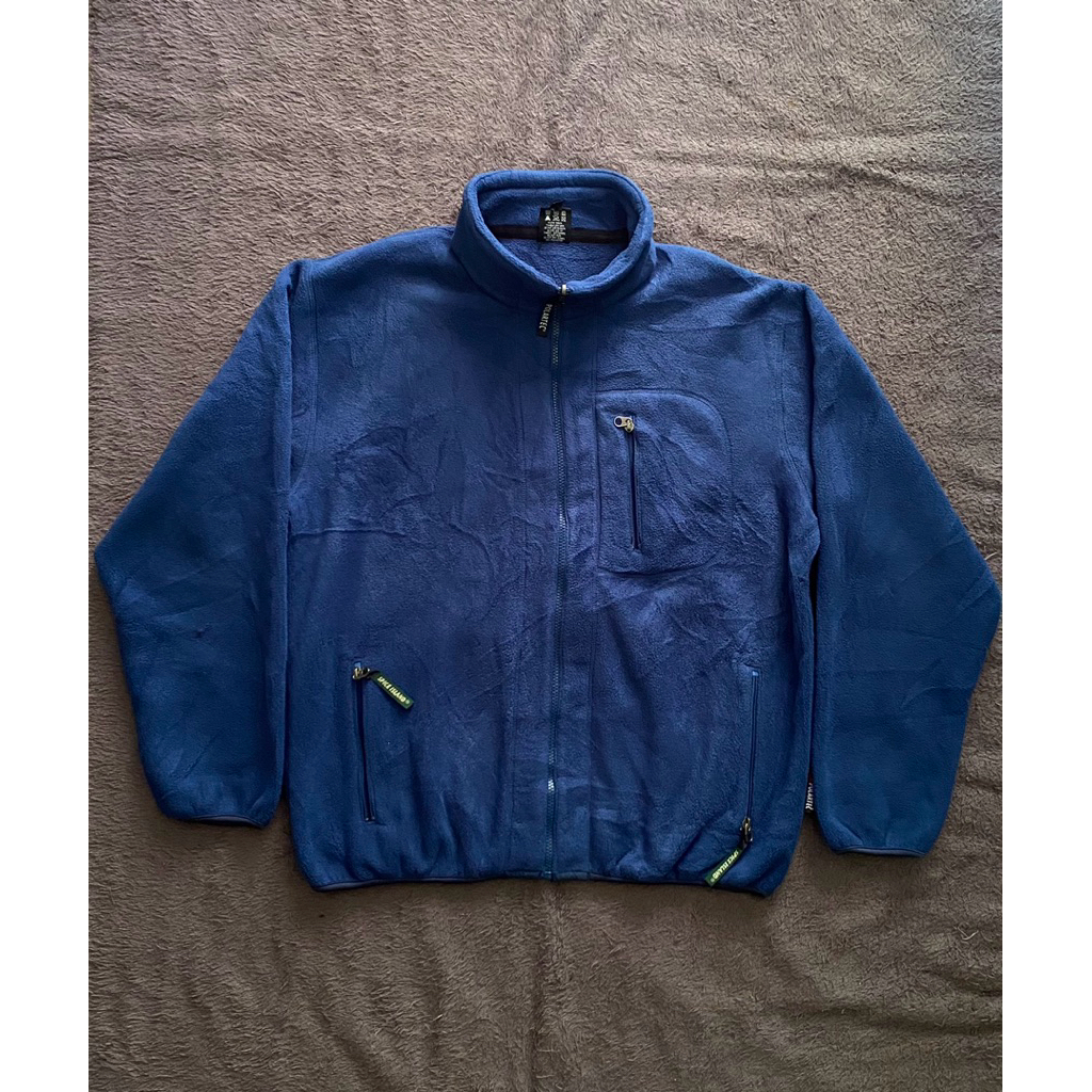 Vintage Spice Island X Polartec Navy Blue full-zip jacket