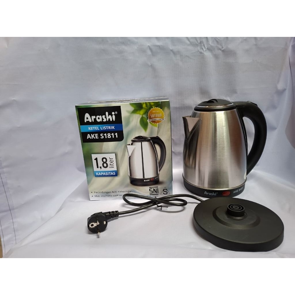 Arashi Kettle Electric - Ketel Listrik - Ceret Pemanas Air - AKE 1,5L 1,8L 2L - Liter - Variant - Va