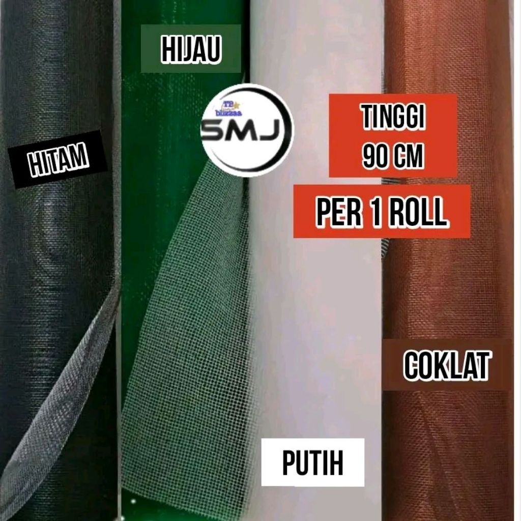 Kain Nilon Waterproof Kawat Nyamuk Plastik Kasa Nylon Serat Waterproof Polythelene Per 1 Rol
