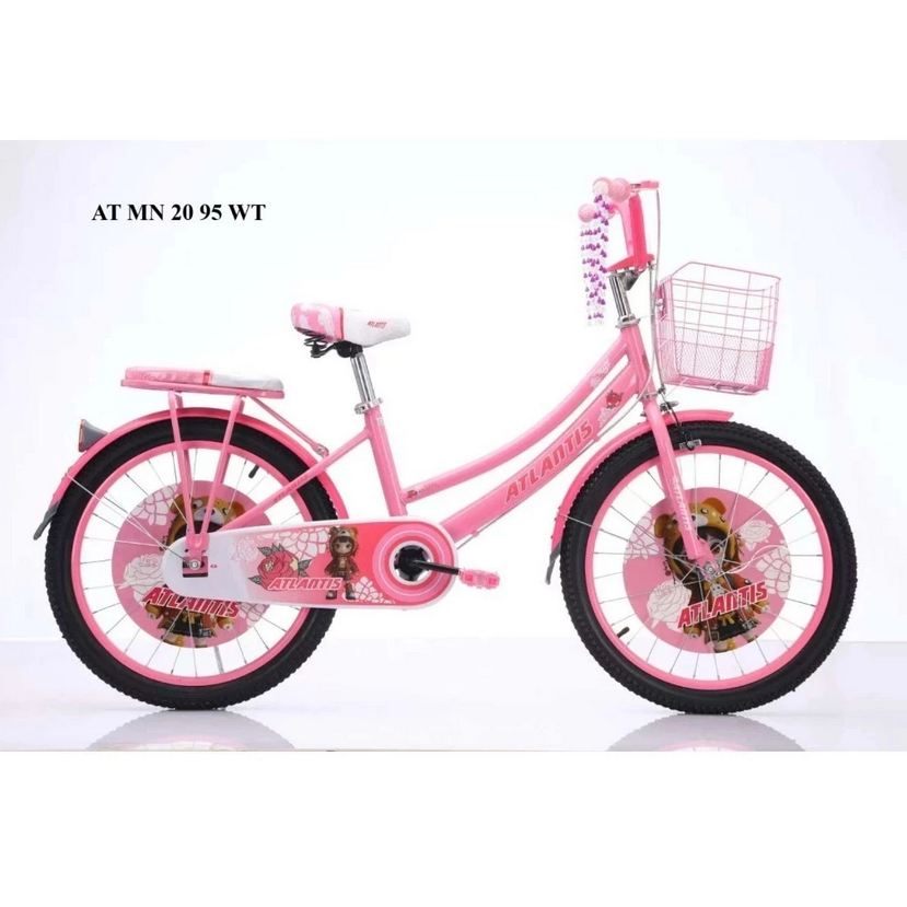 Sepeda Anak Perempuan 20 Inch Atlantis Mini 95 WT dengan Keranjang Depan Boncengan