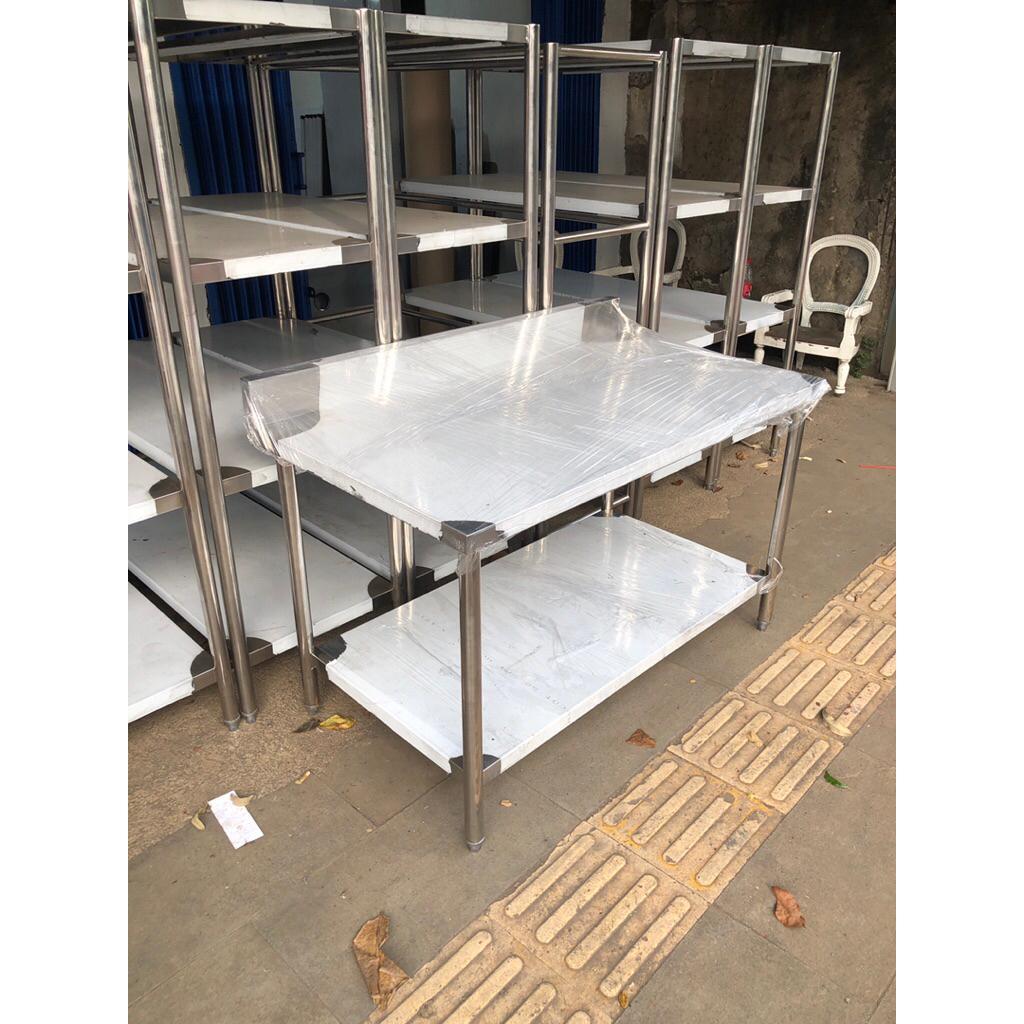 Meja / Meja Kerja Stainless Custom Dilengkapi Dengan Adjuster Kaki