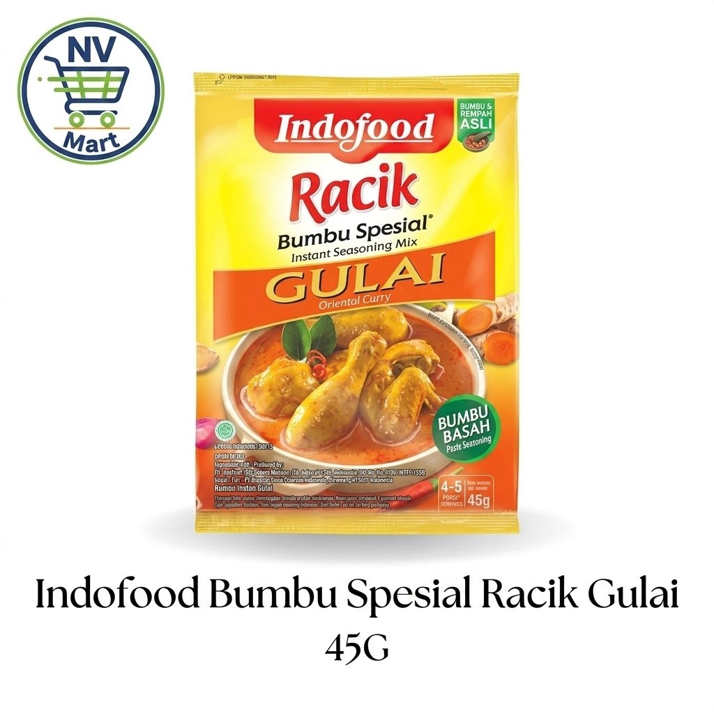 Indofood Bumbu Spesial Racik Gulai 45g - Bumbu Gulai Daging & Ayam Gurih