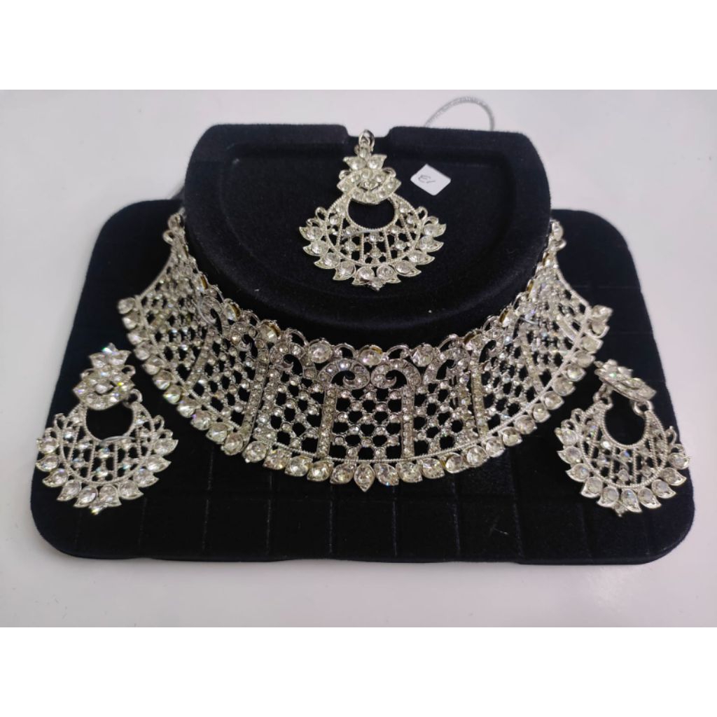 kalung choker / set kalung India silver / kalung dubai / bridal set / set perhiasan india