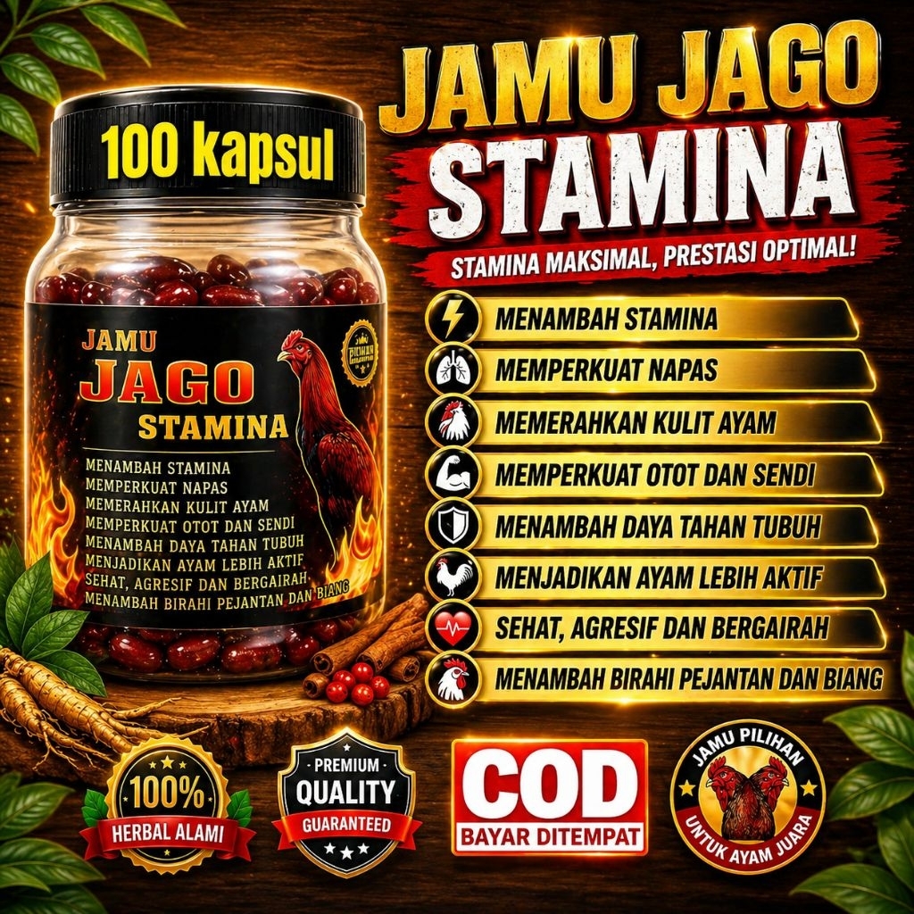 jamu ayam bangkok jago stamina 100 kapsul