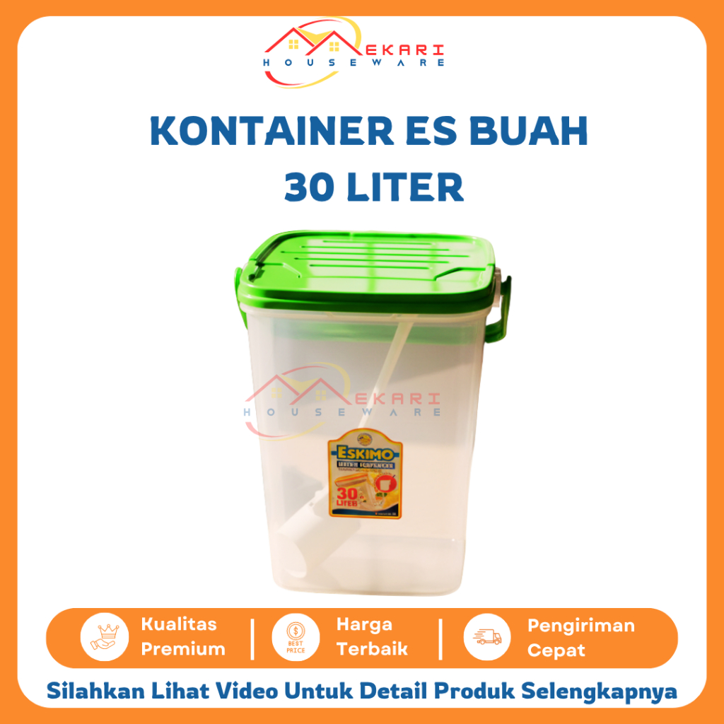 Kontainer Tempat Es Buah Eskimo 30 Liter