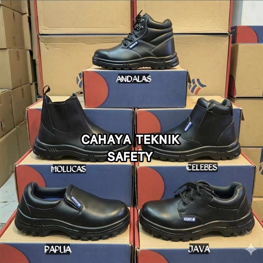 sepatu safety kent type kent molucas / kent Andalas / kent Papua / kent java / Keng Celebes original
