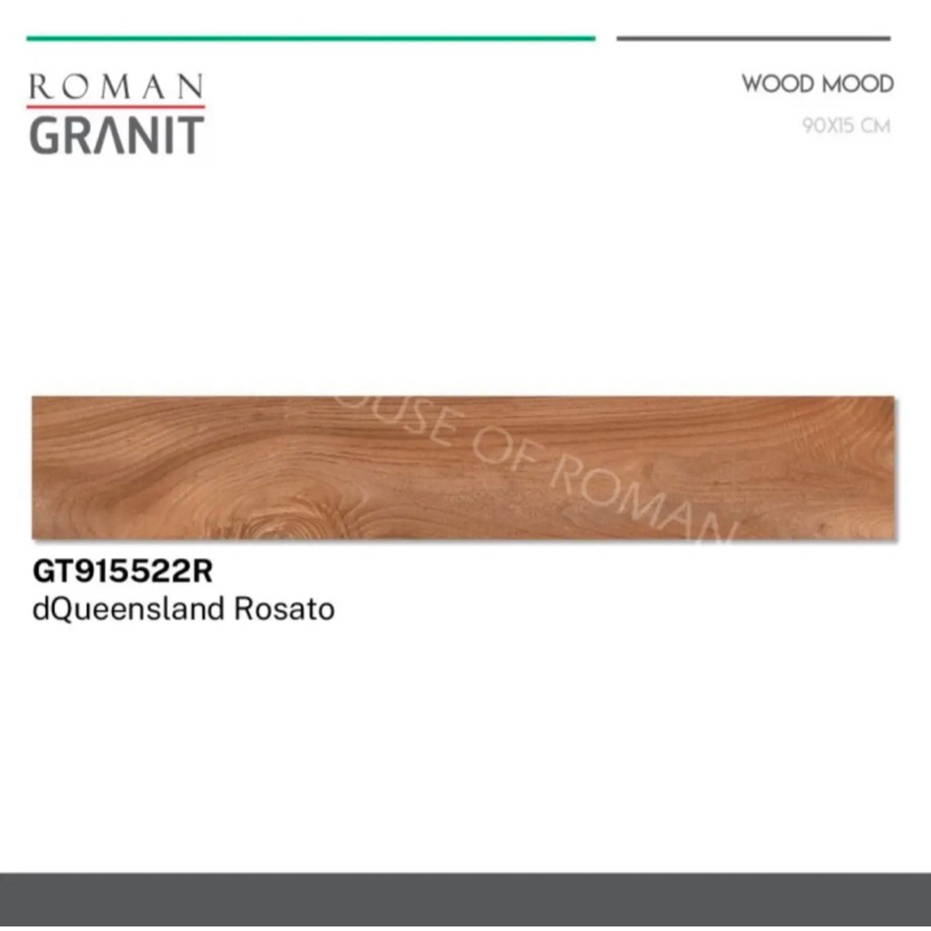 Roman Granit dQueensland Rosato 90x15/Granit Lantai Motif Kayu 15x90/Ubin Kayu Roman
