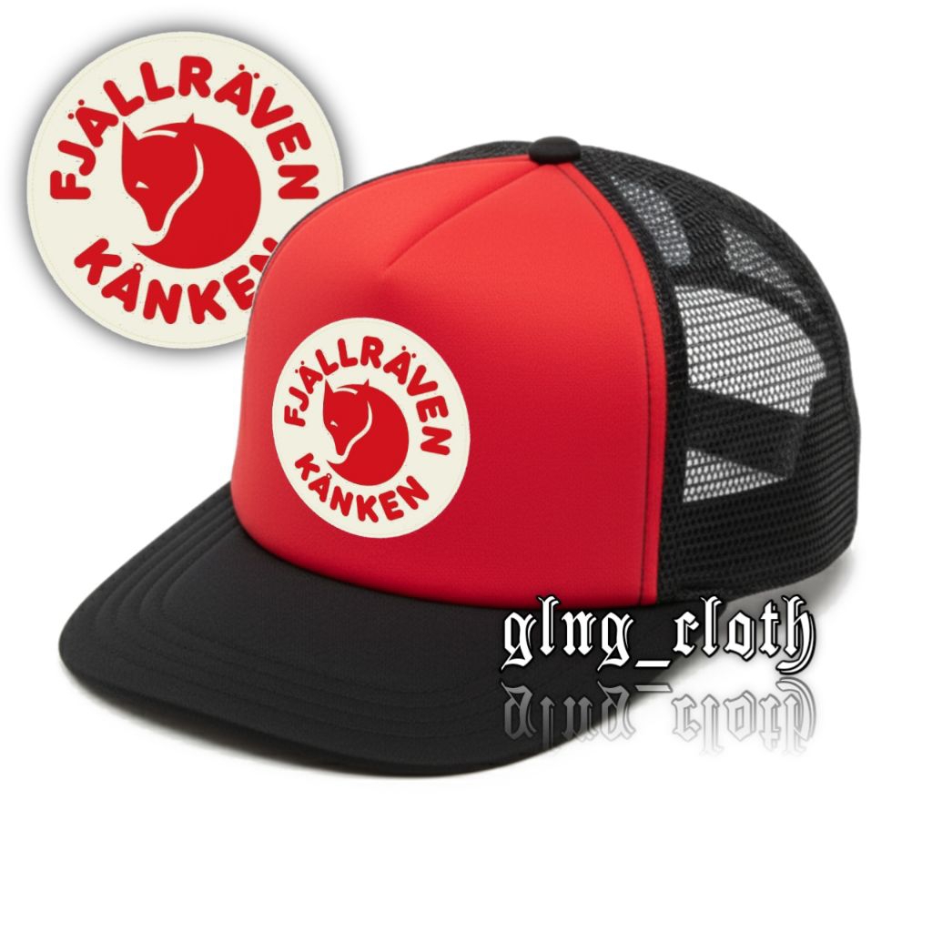 Topi Snapback Jaring Fjallraven Kanken - Snapback Trucker Hat Caps Outdoor - Topi Jala Pria Wanita A