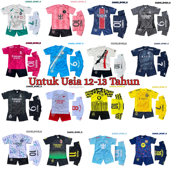 COD BAJU BOLA ANAK UMUR 12-13 TAHUN SETELAN BAJU BOLA ANAK TERBARU 2026 SET BAJU BOLA ANAK LAKI LAKI