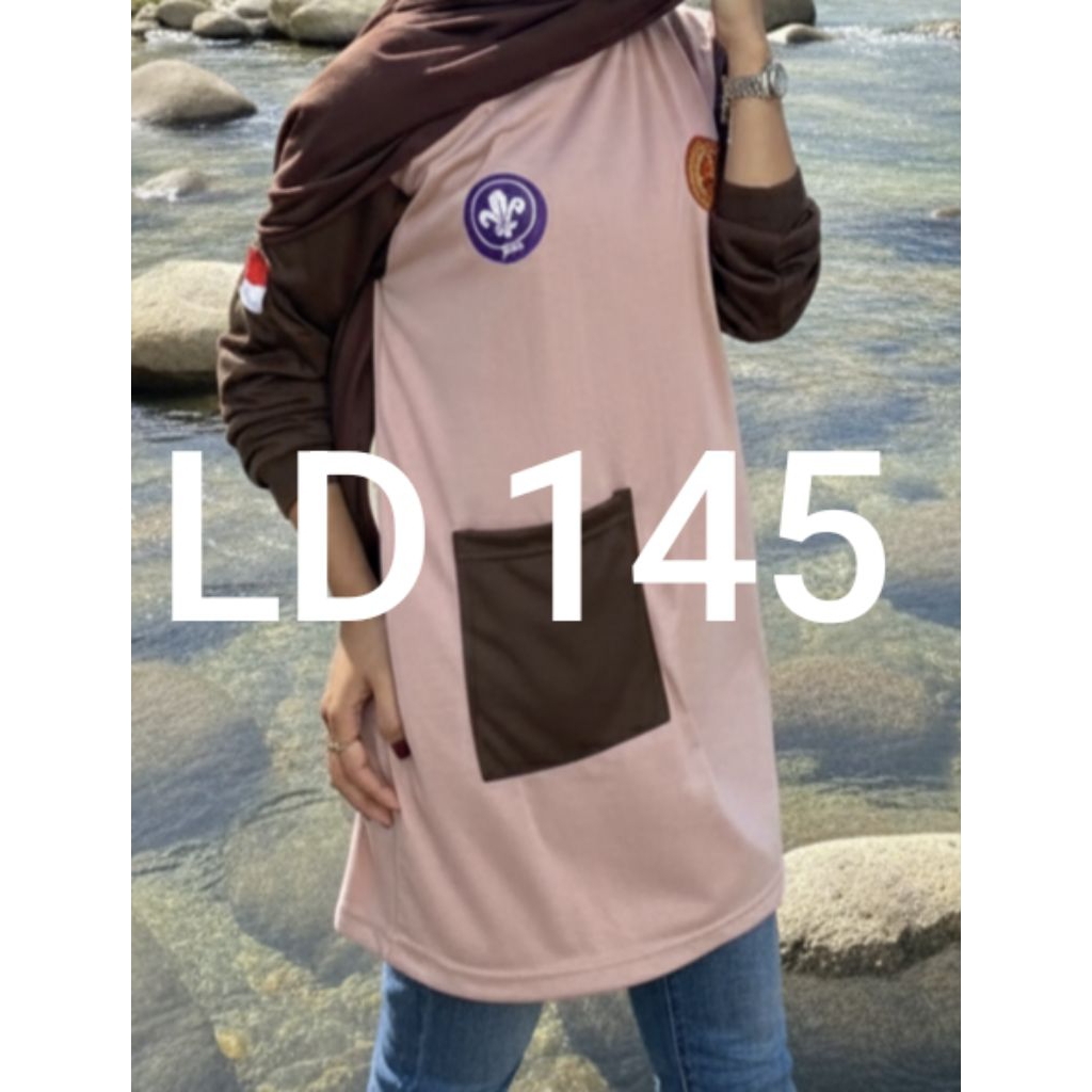Kaos Tunik Pramuka Bahan Cotton Double Polyester Ukuran Jumbo Size 4 XL