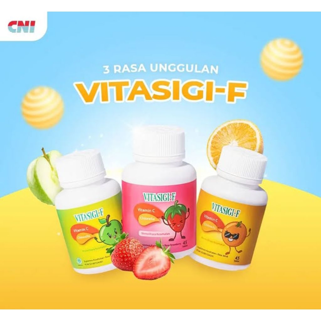 CNI Vitasigi F 45 tablet Permen Sehat Untuk Tumbuh Kembang Anak