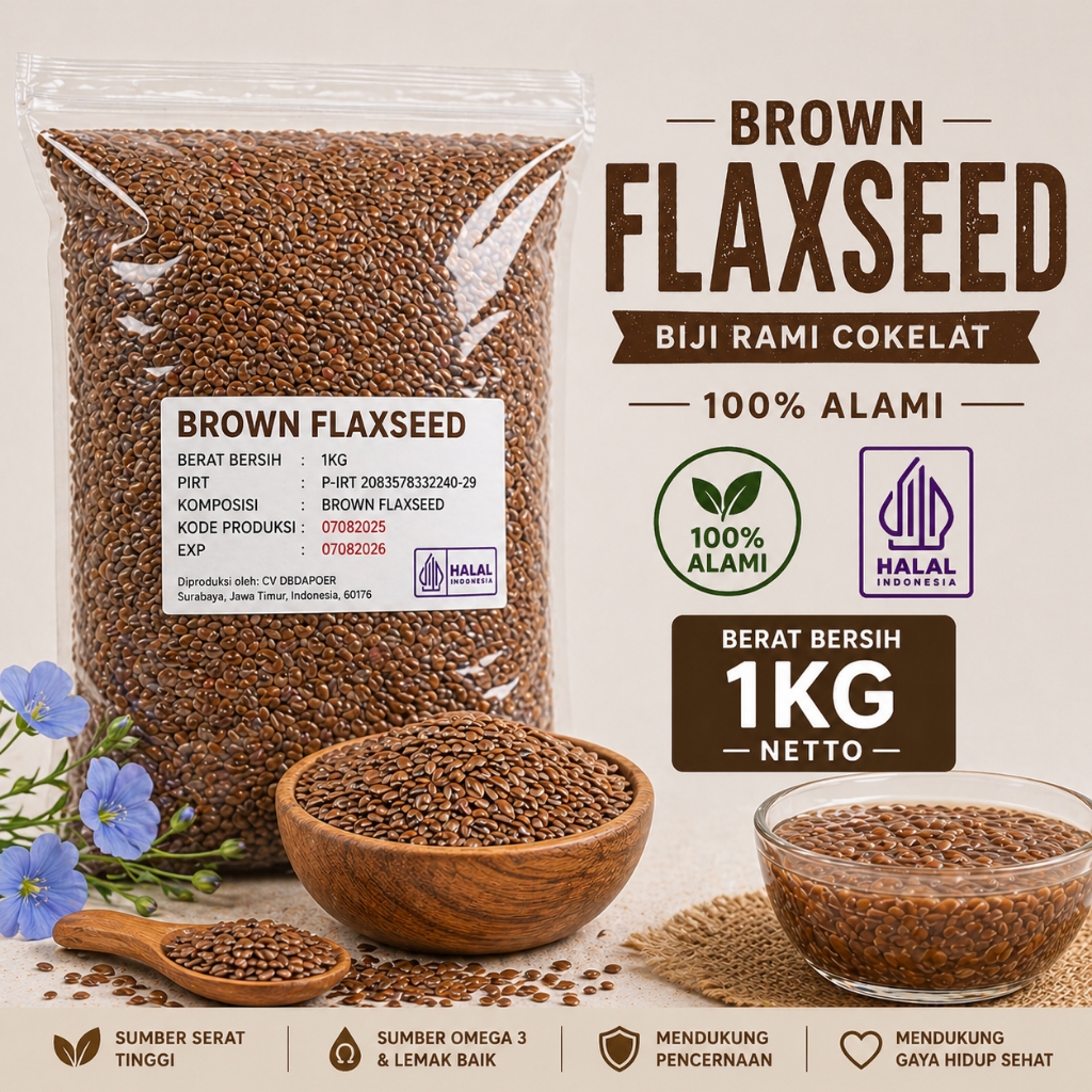 Brown Flaxseed | Biji Rami 1kg