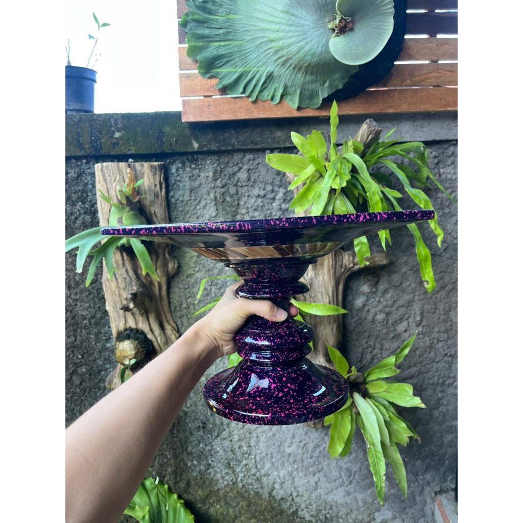 dulang kotak motif miring 30*30cm