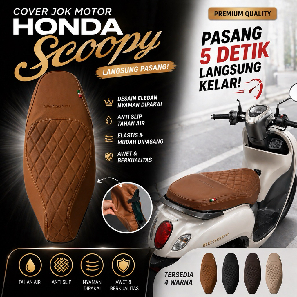 Cover Jok SCOOPY CAFERACER WAJIK P1187