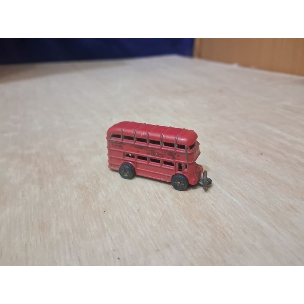 Diecast Bus Mini Preloved Loose Junk Bekas Ganci Keychain Bus London Double Decker Ukuran Kecil