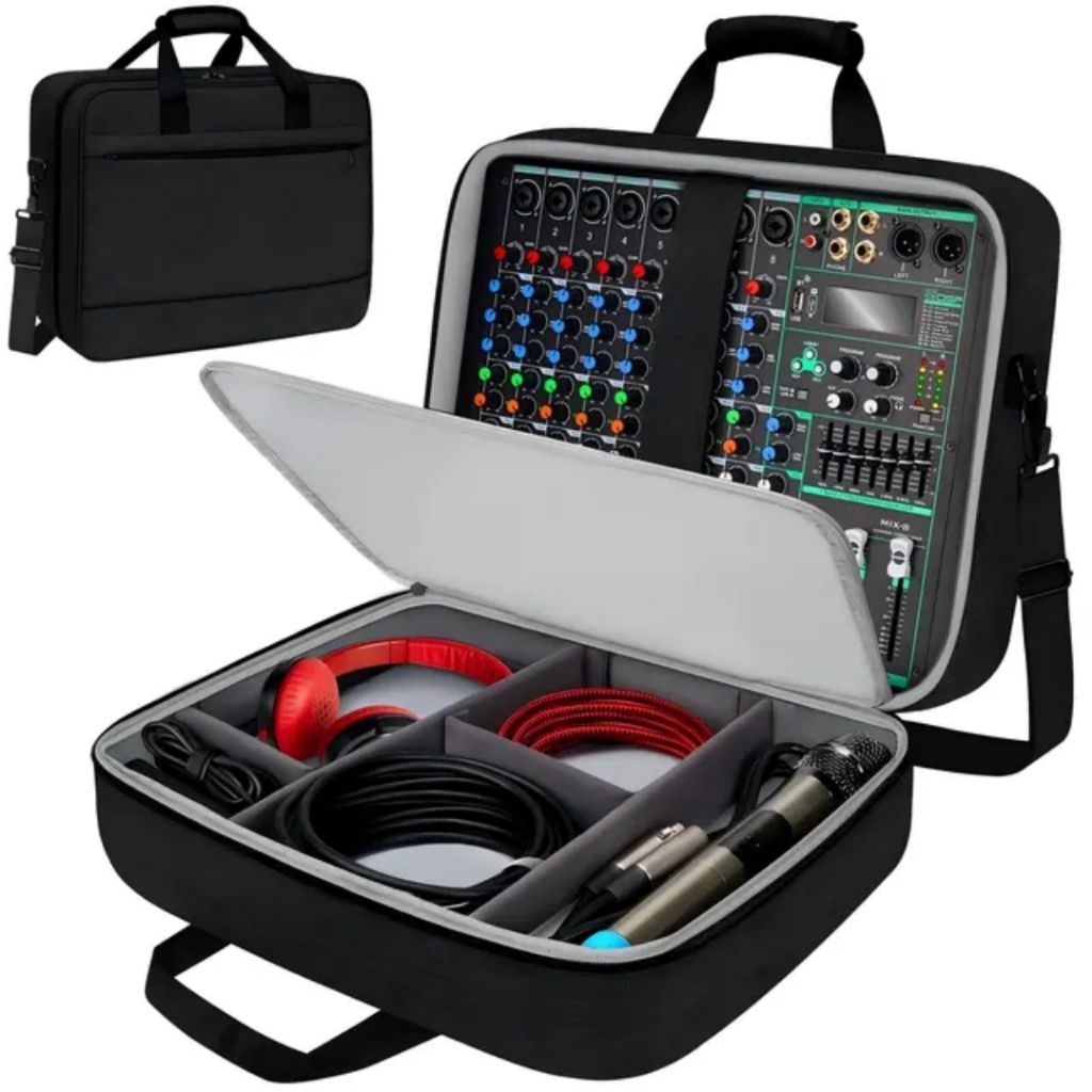 tas mixer tas pembawa alat musik DJ tas selempang jijing bahan cordura kuat awet tahan lama dengan b