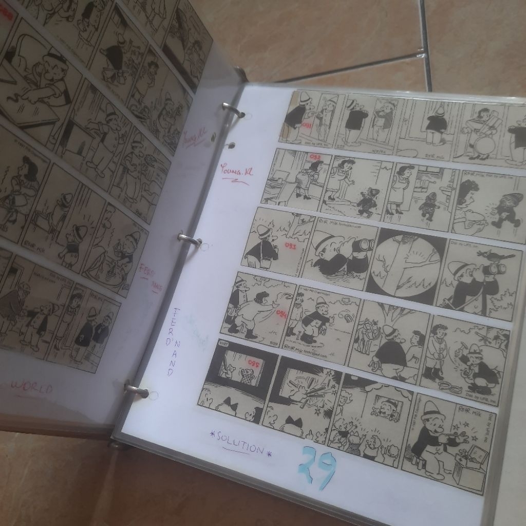 Kliping Komik Strip FERD'NAND Total Sekitar 222 Strip Komik Dilaminating + Map Hardcover