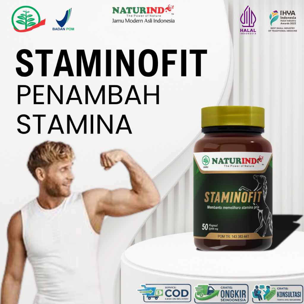 STAMINOFIT DAYA TAHAN TUBUH DAN STAMINA PRIA HERBAL NATURINDO