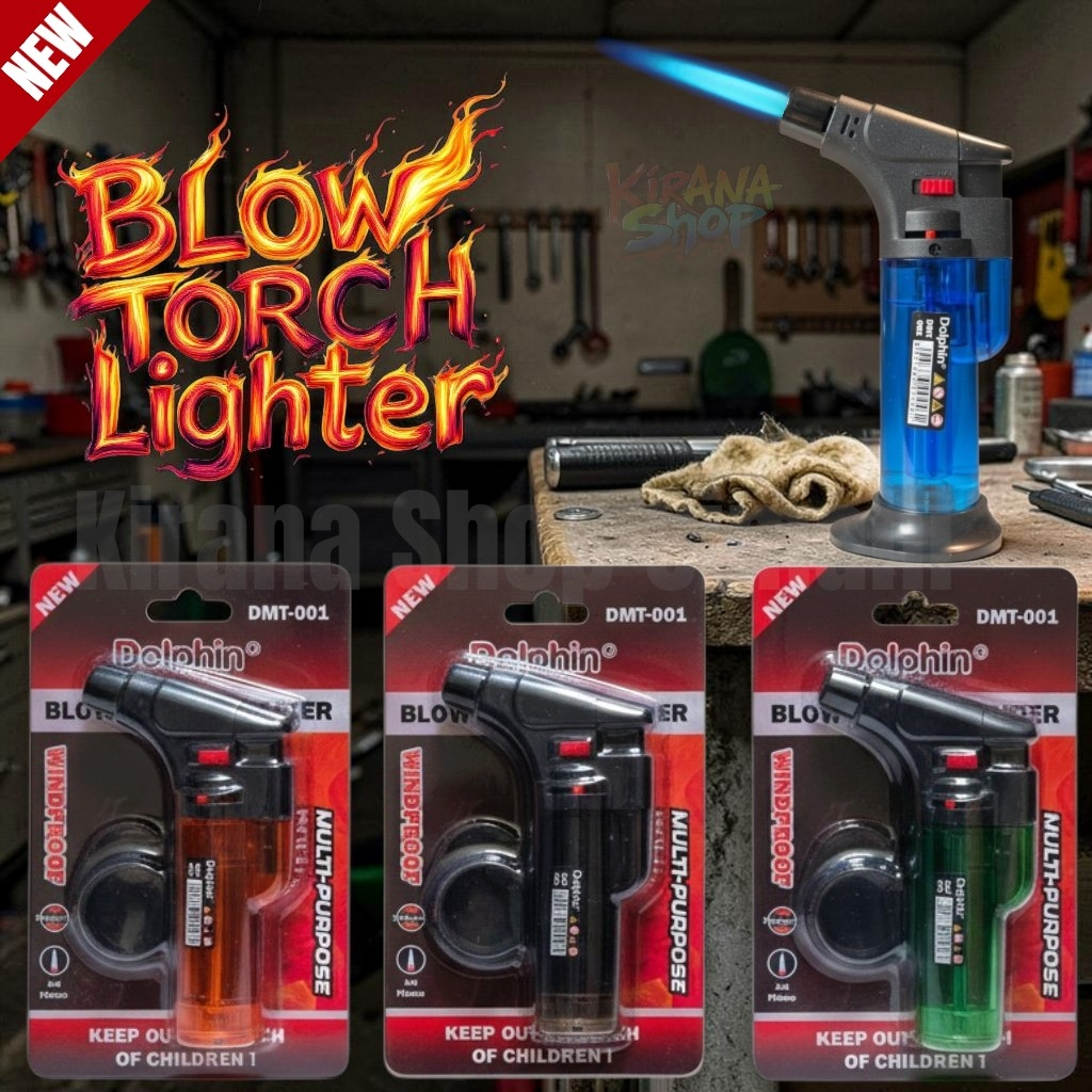Korek Gas Bara Dolphin Blow Torch 1(Satu)Pcs / DMT-001 Korek Keren Gak Ada Yang Punya korek api isi 