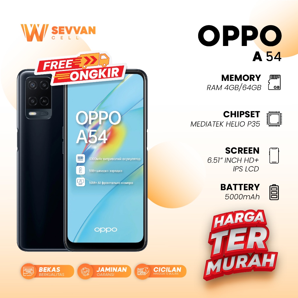 Handphone Oppo A54 Ram 4 64 GB