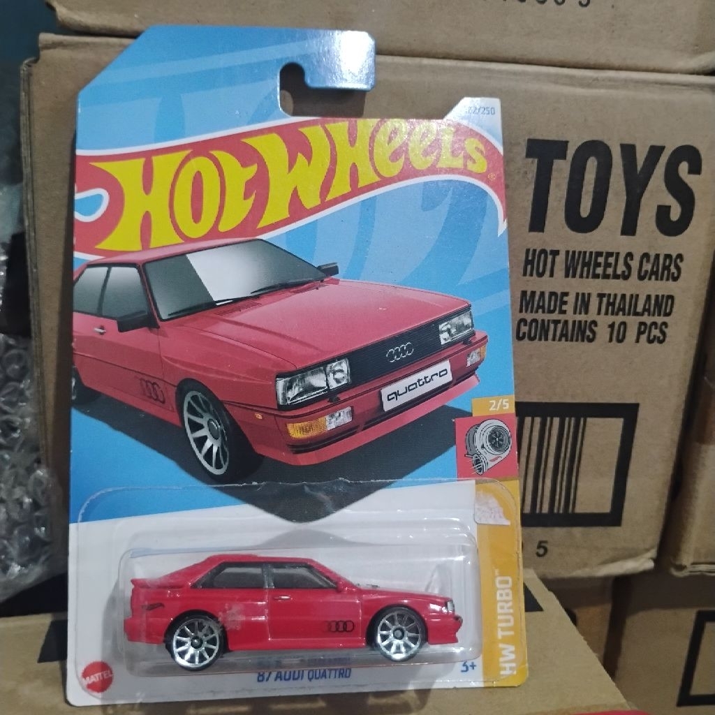 Hot wheels 87 Audi Quattro Merah