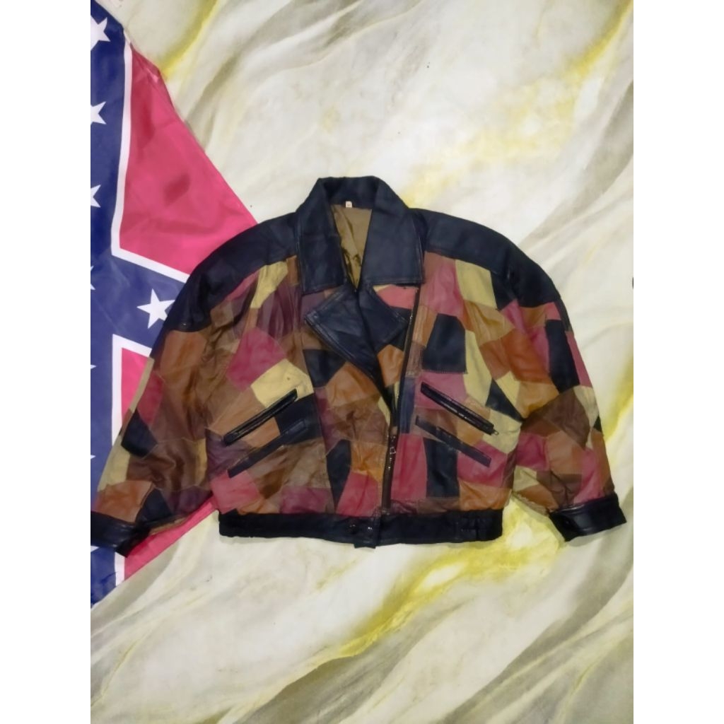 VINTAGE BIKER LEATHER JACKET